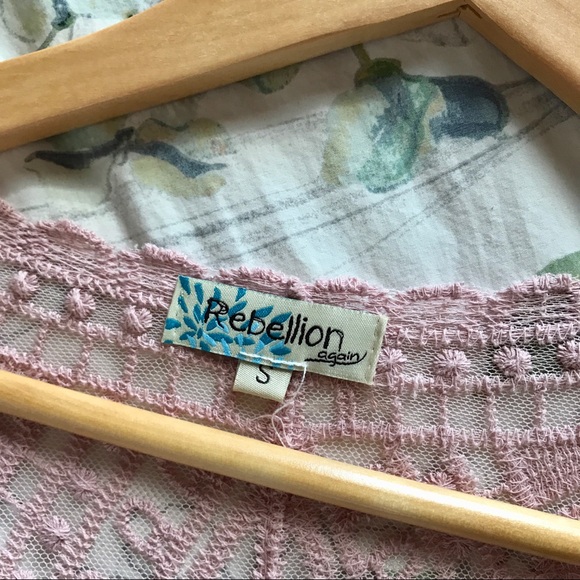 NWOT Rebellion Again Lace Cardigan/Kimono Size S - Picture 6 of 6